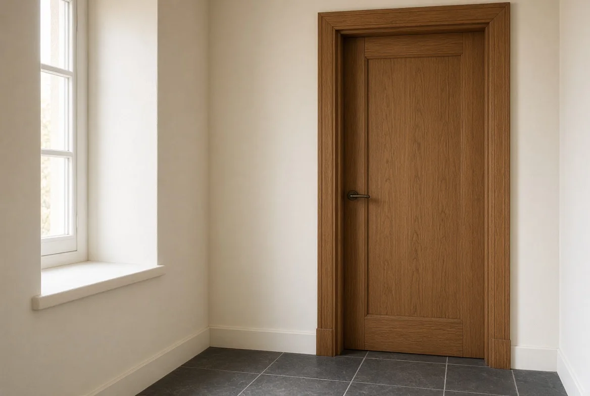Puertas de madera de paso y de entrada instaladas